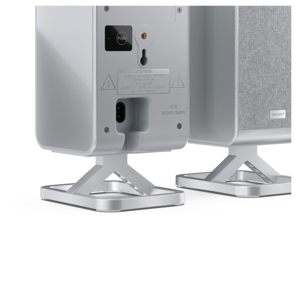 SHARP HT-SPR52021 Wireless Rear Speaker, Silver rear 