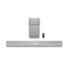 SHARP Q Range 5.1.2 Channel Soundbar with Wireless Subwoofer, Silver bar front 