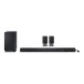 SHARP Q Range 5.1.2 Channel Soundbar with Wireless Subwoofer and HT-SPR52021 Rear Speakers, Black