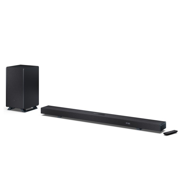 SHARP Q Range 5.1.2 Channel Soundbar with Wireless Subwoofer, Black