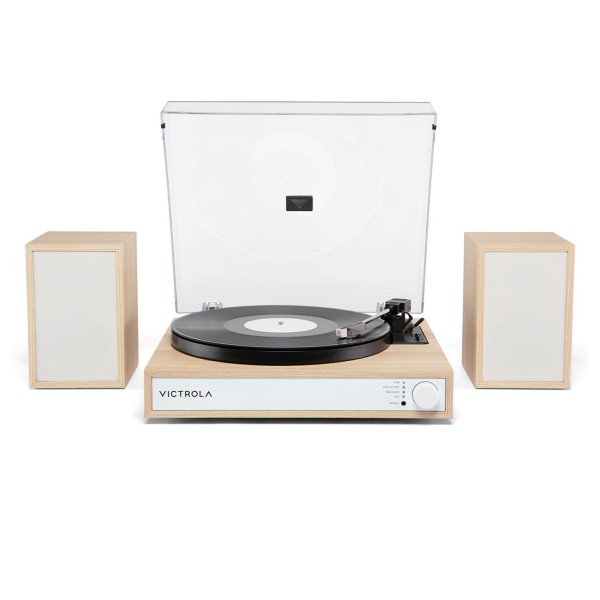 Victrola Harmony Bluetooth Record Player with Speakers, Natural - Main