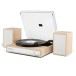 Victrola Harmony Bluetooth Turntable with Speakers, Natural - Angled