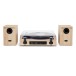 Harmony Bluetooth Turntable with Speakers, Natural - Rear