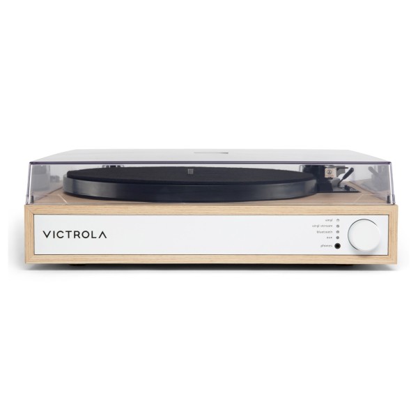 Victrola Harmony Bluetooth Record Player with Speakers, Natural - Front Panel