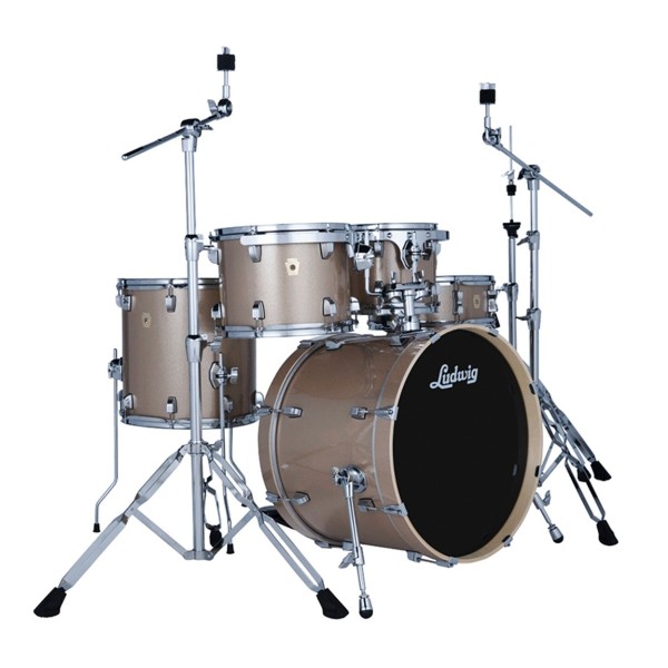 Ludwig Evolution 20" 5pc Drum Kit, Prosecco Sparkle