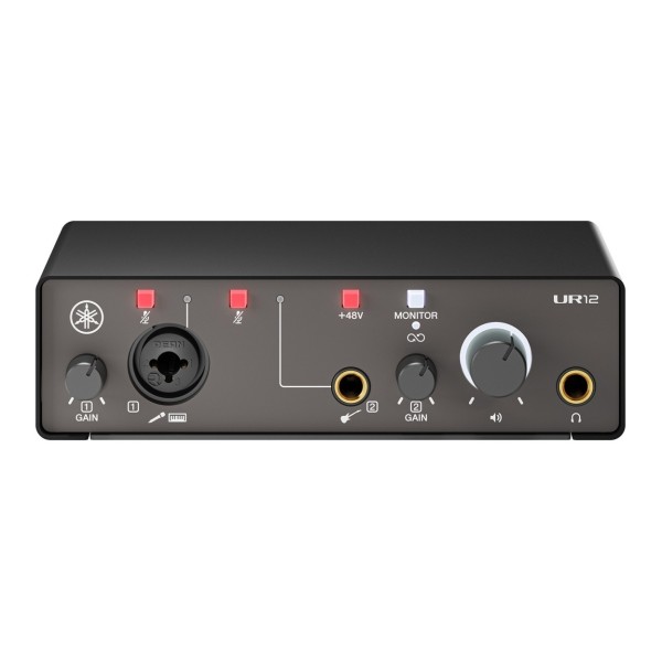 Yamaha UR12 MK3 Recording and Streaming Audio Interface, Black - Front