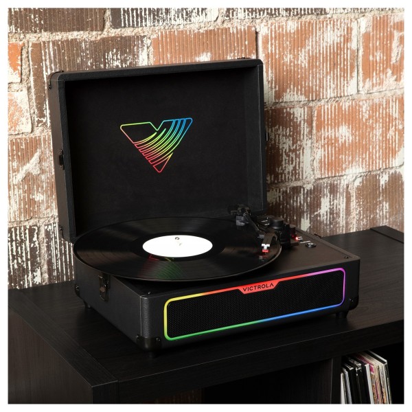 Victrola Journey Glow Illuminated Suitcase Turtable with Bluetooth - Lifestyle 2
