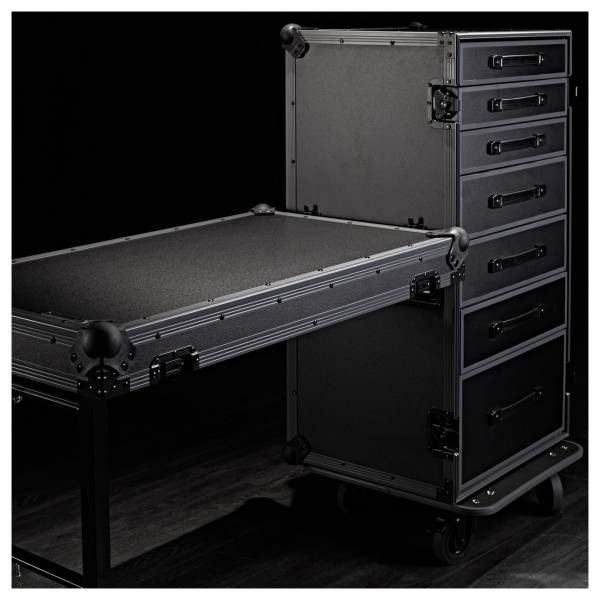 Trojan Pro Stealth 7-Drawer Single Table Heavy-Duty Wheeled Flight Case