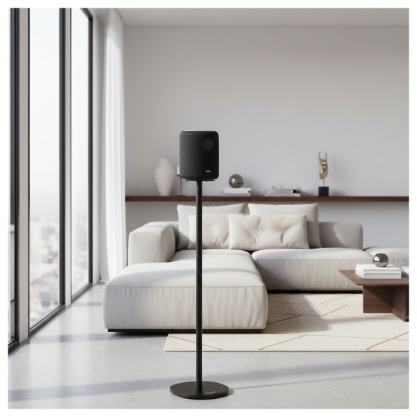 Norstone Floor Stand for Wiim Sound Speakers, Black - lifestlye 