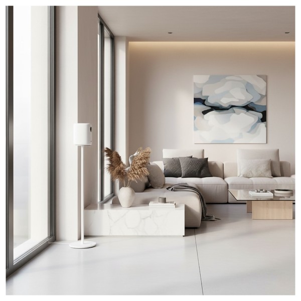 Norstone Sound Floor Stand, White - lifestyle 