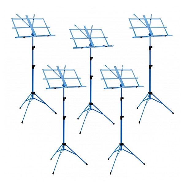Music Stand with Carry Bag, 5 Pack, by Gear4music