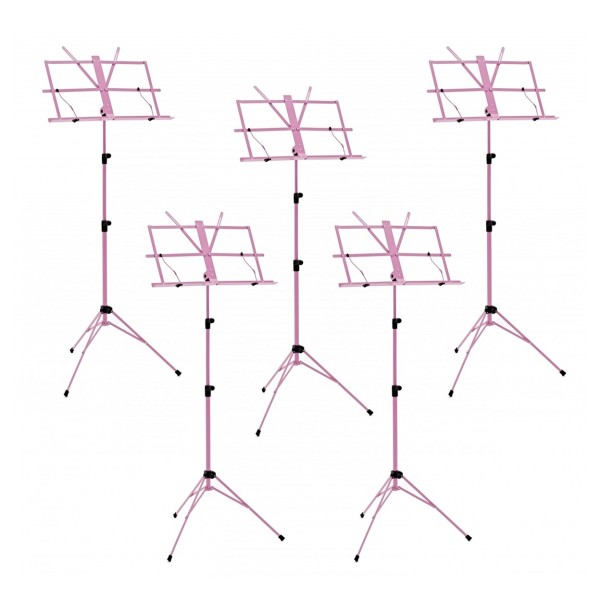 Music Stand with Carry Bag, 5 Pack, by Gear4music