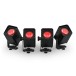Chauvet DJ Freedom H1 IP X4 Wireless LED Wash Light System 4 Pack, Black