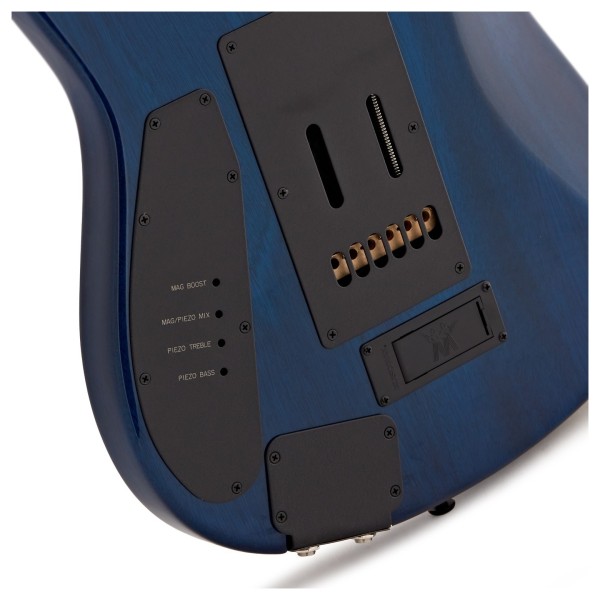Music Man JP15 Quilted Maple, Ultramarine - back plate