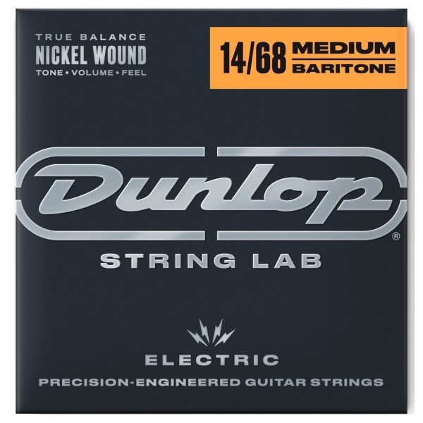 Dunlop Electric Nickel Wound Baritone Guitar Strings, 14–68