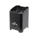 LEDJ Rapid QB1 RGBW Battery-Powered LED Uplighter, Black Housing, Front Angled Unlit