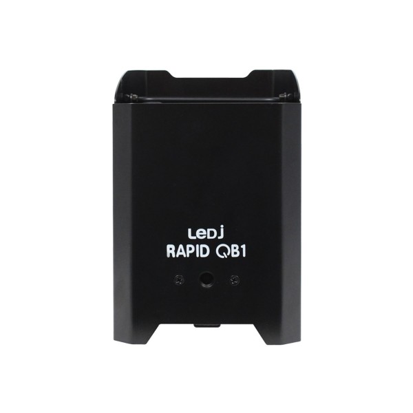 LEDJ Rapid QB1 RGBW Battery-Powered LED Uplighter, Black Housing, Front