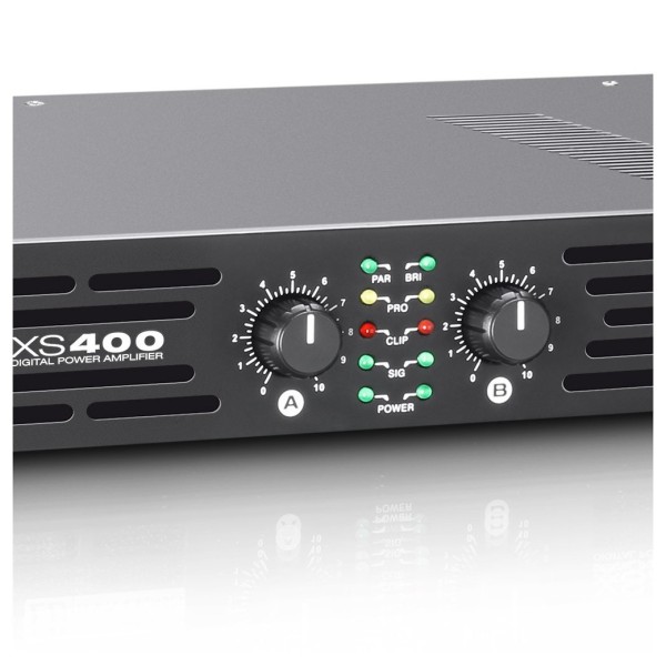 LD Systems XS400 Power Amplifier Gain Knobs