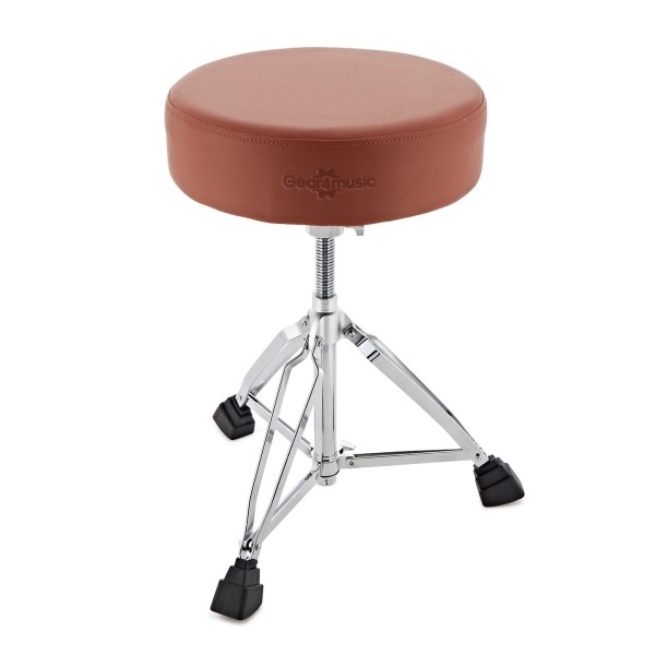 Deluxe Drum Throne by Gear4music, Brown