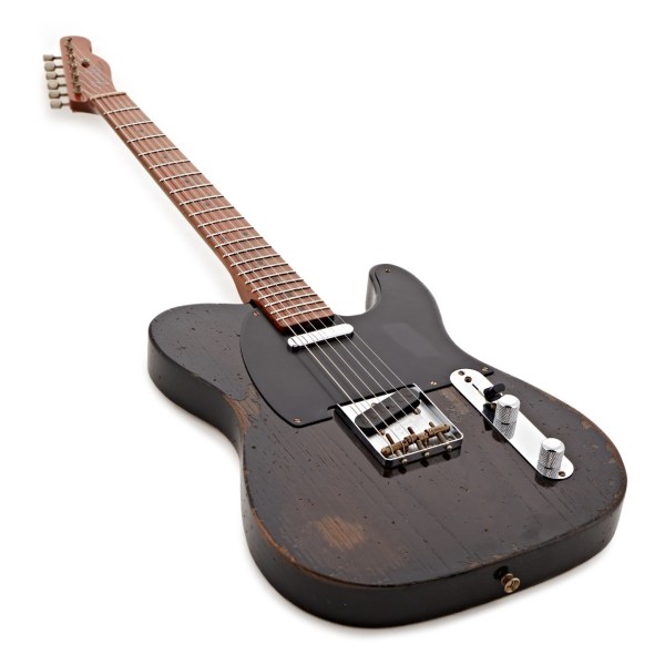Fender Custom Shop Ltd Ed Roasted Reverse '50s Tele H Relic 1P Quartersawn Neck, Ebony Transparent - angled shot