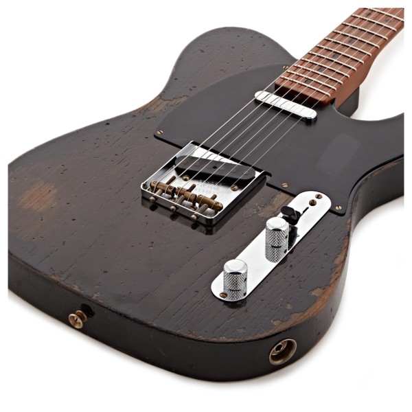 Fender Custom Shop Ltd Ed Roasted Reverse '50s Tele H Relic 1P Quartersawn Neck, Ebony Transparent - body