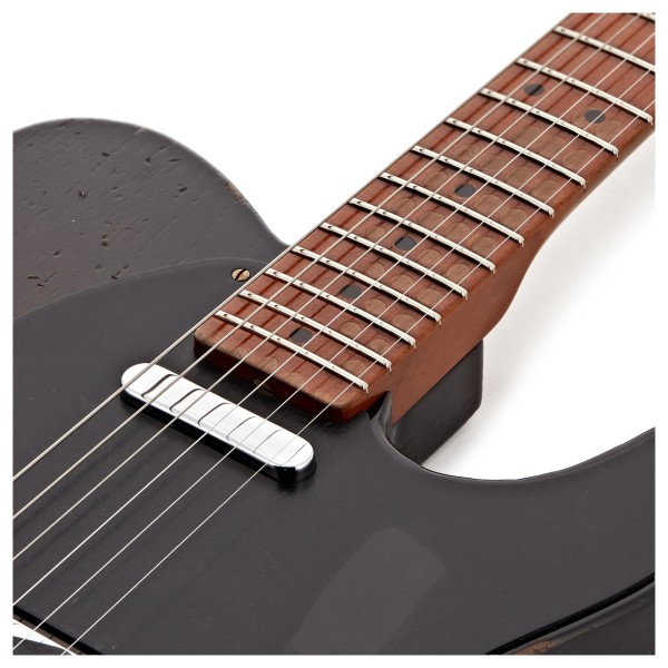 Fender Custom Shop Ltd Ed Roasted Reverse '50s Tele H Relic 1P Quartersawn Neck, Ebony Transparent - upper frets