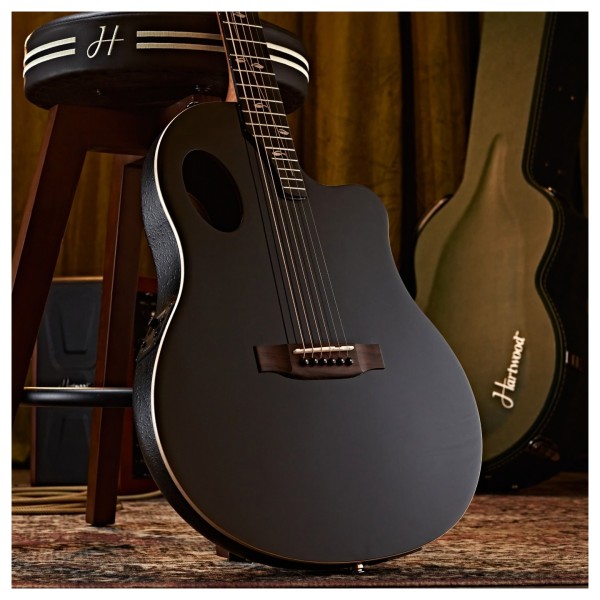 Hartwood Sonata Roundback Electro-Acoustic Guitar, Black