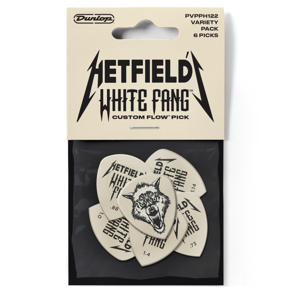 Dunlop Hetfield White Fang Custom Flow Variety Pack, 6 Picks