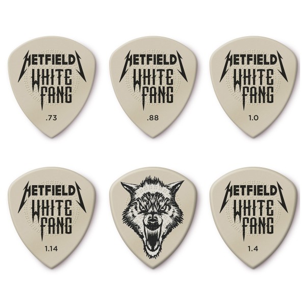 Dunlop Hetfield White Fang Custom Flow Variety Pack, 6 Picks - picks