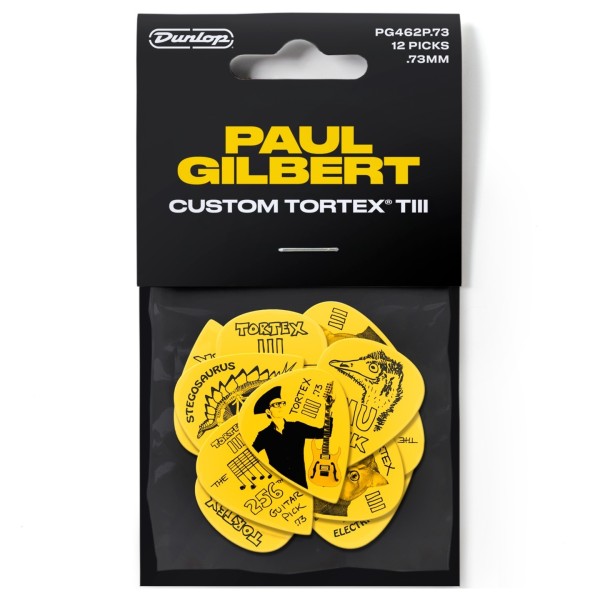 Dunlop Paul Gilbert Custom Tortex Jazz III .73mm Picks, Pack of 36
