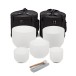 Gear4music Life Five Piece Crystal Singing Bowl Set & Bags, 432Hz