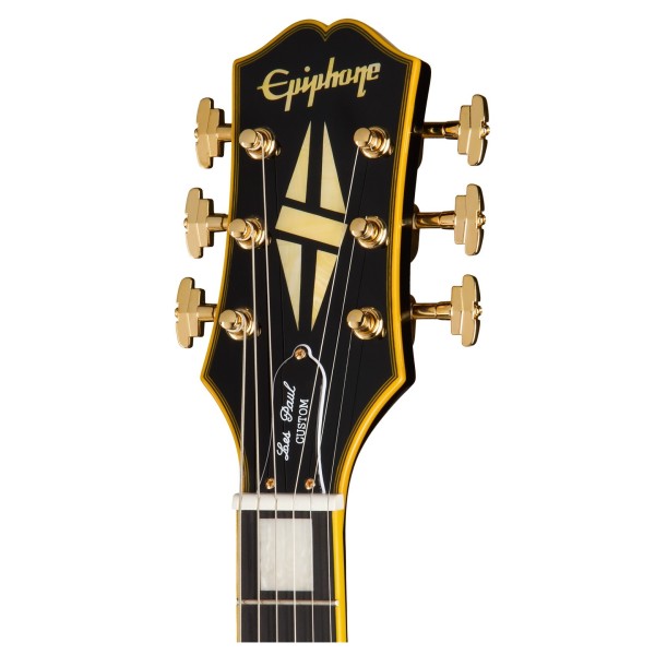 Epiphone Joe Bonamassa '59 Les Paul Custom with Bigsby, Antique Ebony - headstock
