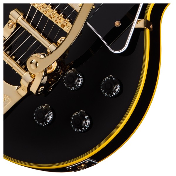 Epiphone Joe Bonamassa '59 Les Paul Custom with Bigsby, Antique Ebony - controls