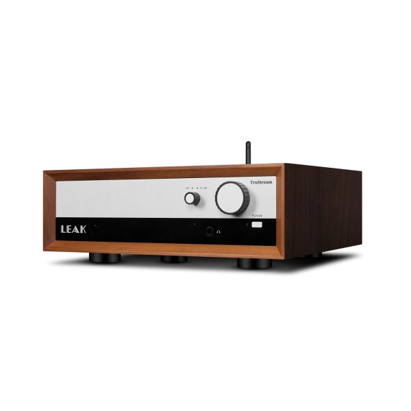 LEAK TruStream Music Streamer, Walnut - left 