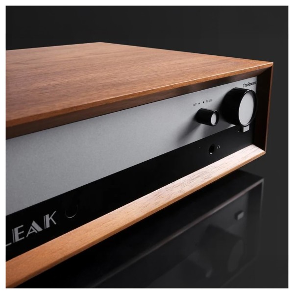 LEAK TruStream Music Streamer, Walnut lifestyle 3