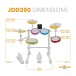 Junior Electronic Drum Kit by Gear4music, White