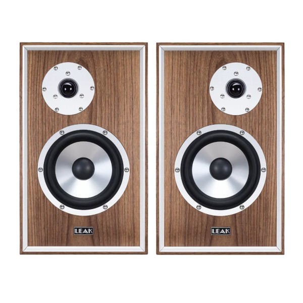 LEAK Sandwich 150 Bookshelf Speakers, Walnut 