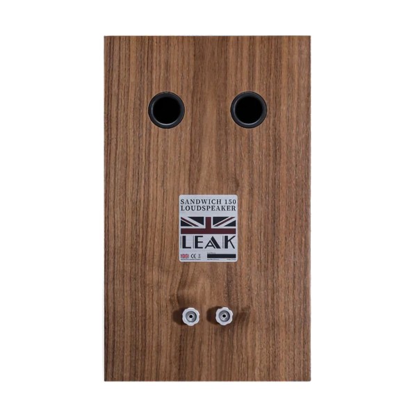 LEAK Sandwich 150 Bookshelf Speakers, Walnut rear