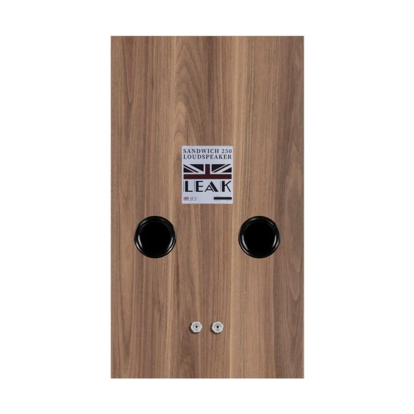LEAK Sandwich 250 Bookshelf Speakers, Walnut rear 