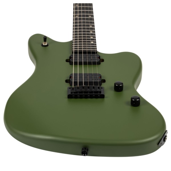 Spira Guitars J-400 MGR, Satin Green - lower bout