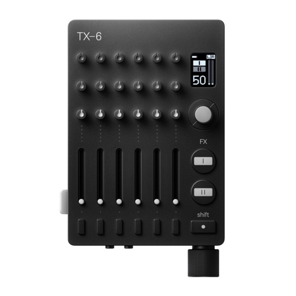 Teenage Engineering TX-6 Ultra-Portable Mixer, with Decksaver, Black - Bundle