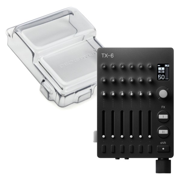Teenage Engineering TX-6 Ultra-Portable Mixer, with Decksaver, Black - Bundle