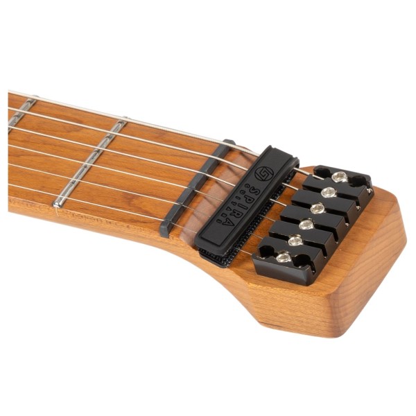Spira Guitars S-400 Headless MPB, Satin Blue - headstock