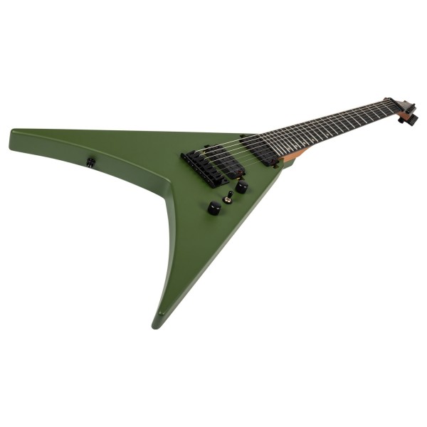 Spira Guitars V-407 MGR, Satin Green - angled shot