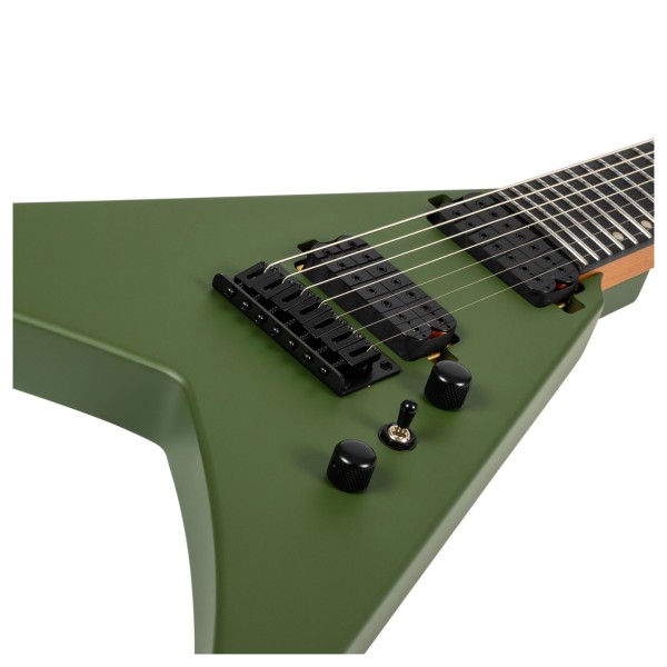 Spira Guitars V-407 MGR, Satin Green - body