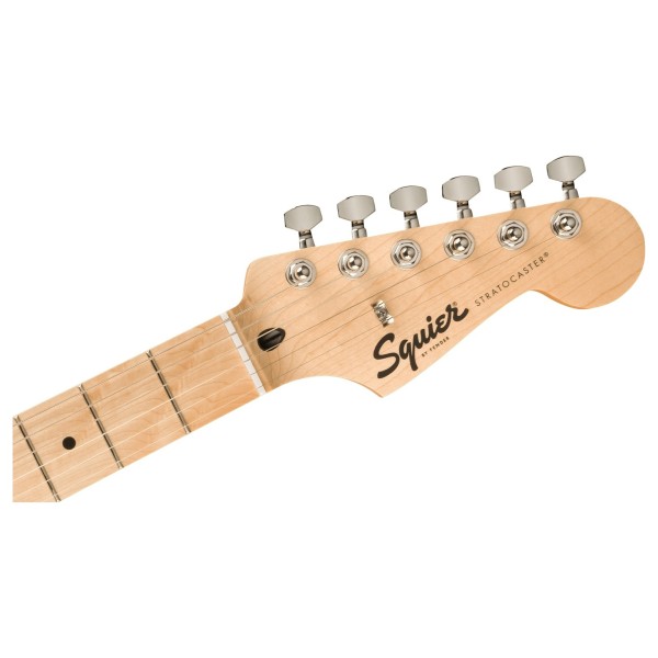 Squier FSR Sonic Stratocaster HSS, 2-Color Sunburst - Headstock, Front