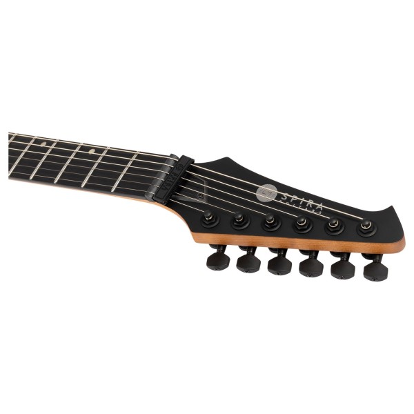 Spira Guitars SR-400 MBK, Satin Black - headstock