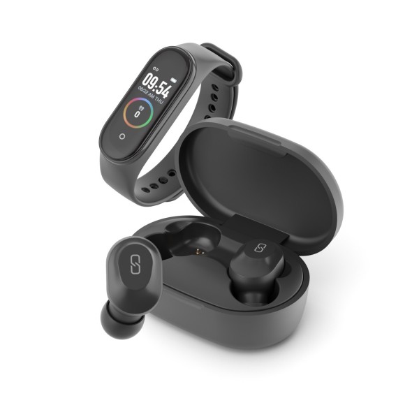 Ledwood Sports Park TWS Earphones + Activity Tracker Kepler, Black