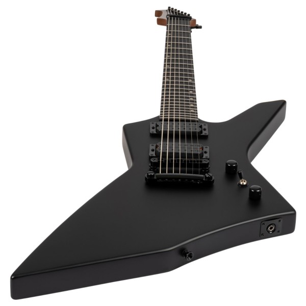 Spira Guitars X-407 MBK, Satin Black - lower bout
