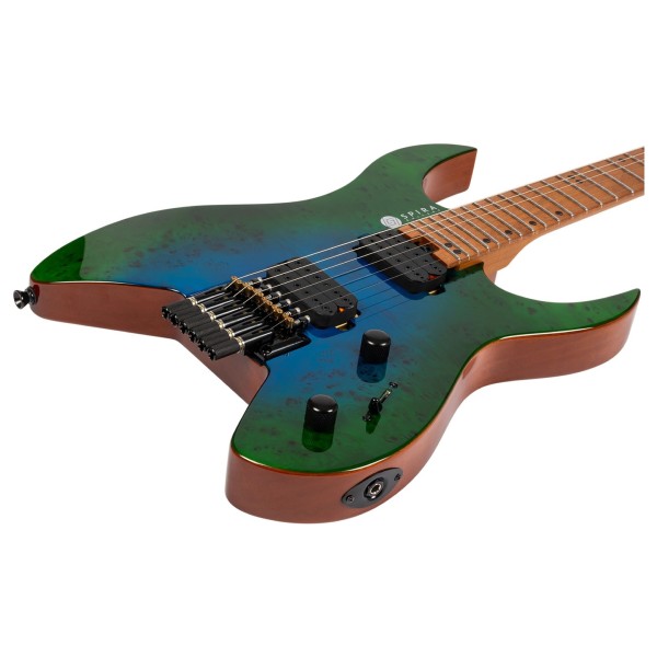 Spira Guitars S-500 Headless, Green Burst - body